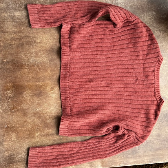Women's Ribbed Sweater - Rust - Picture 3 of 3